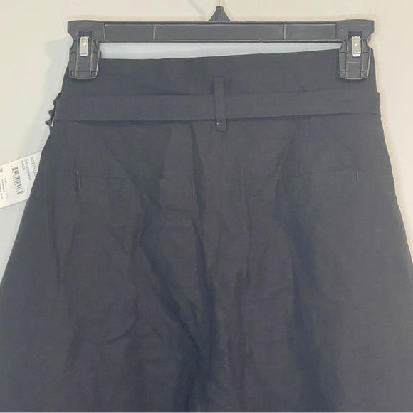 Blank NYC pants Linen blend paperbag high waisted ankle Black 30 - Picture 4 of 7